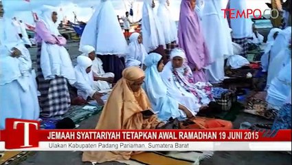 Jemaah Syattariyah Tetapkan Awal Ramadan 19 Juni 2015