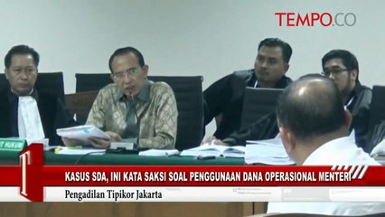 Kasus SDA, Ini Kata Saksi Soal Penggunaan Dana Operasional Menteri