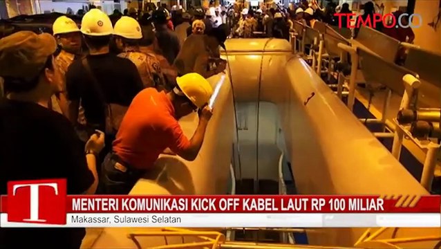 Menteri Komunikasi Kick Off Kabel Laut Rp 100 Miliar