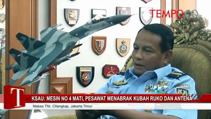 KSAU: Mesin No 4 Mati, Pesawat Tabrak Kubah Ruko dan Antena