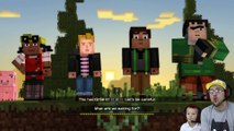 Lets Play Minecraft Story Mode #5- Axel Pees on Who- THE END of Episode One- The Order of the Stone