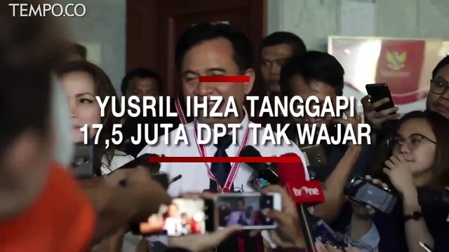 Begini Kata Yusril soal Angka 17,5 Juta DPT yang Dianggap Tak Wajar