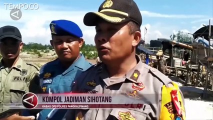 Diduga Rusak Hutan Lindung, Polisi Bakar Peralatan Tambang Ilegal