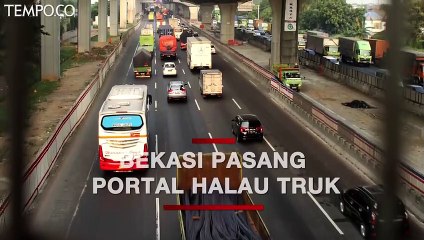 Bekasi Pasang Portal Halau Truk dari Tol Cikampek ke Kalimalang