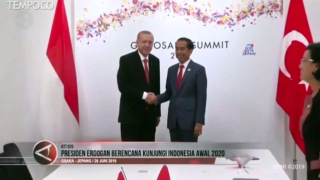 Presiden Turki Recep Tayyip Erdogan akan Kunjungi Indonesia tahun 2020