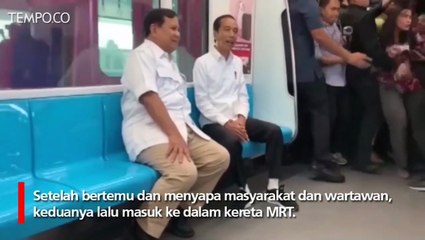 Pertemuan Jokowi dan Prabowo Subianto di MRT