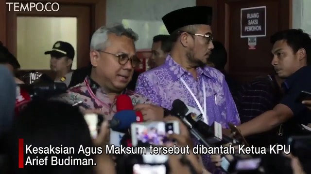Ketua KPU Bantah Kesaksian Kubu Prabowo tentang 17,5 Juta DPT Fiktif