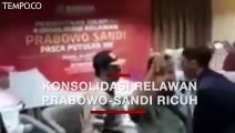 Ucapkan Selamat untuk Jokowi, Konsol Relawan Prabowo-Sandi Ricuh