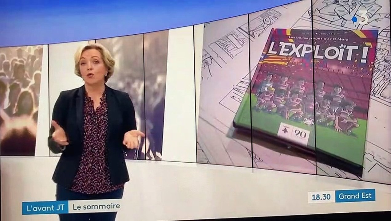 L'Exploit ! la BD sur le match FC Barcelone -FC Metz en 1984 au sommaire du JT de France 3 Grand Est