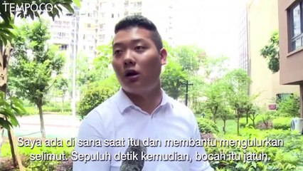 Detik-detik Warga Selamatkan Balita yang Jatuh dari Lantai 6