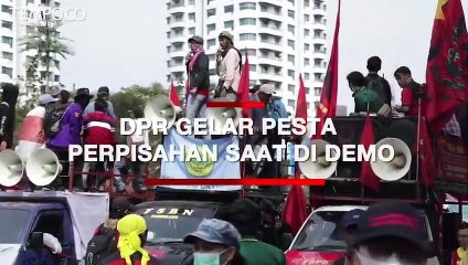 Di Luar Demo, di Dalam DPR Gelar Pesta Pelepasan Anggota