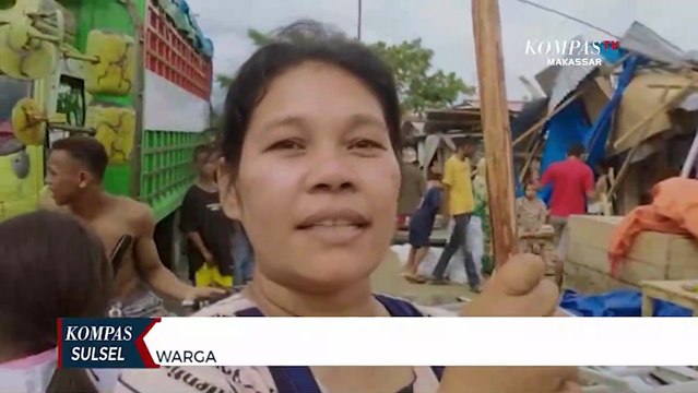 Video Detik-Detik Angin Puting Beliung Terjang Pasar Sentral, Puluhan Kios Rusak