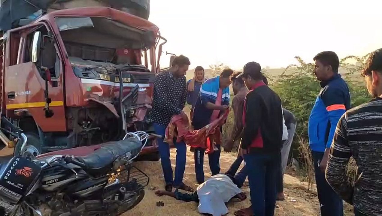 राष्ट्रीय राजमार्ग 27 पर ट्रक ने बाइक सवार को कुचला, मौके पर मौत