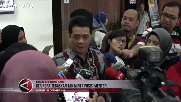 Gerindra Sebut Tak Minta Jatah Menteri di Kabinet Baru Jokowi