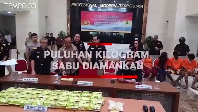 Puluhan Kilogram Sabu Diamankan dari Jaringan Narkoba Internasional