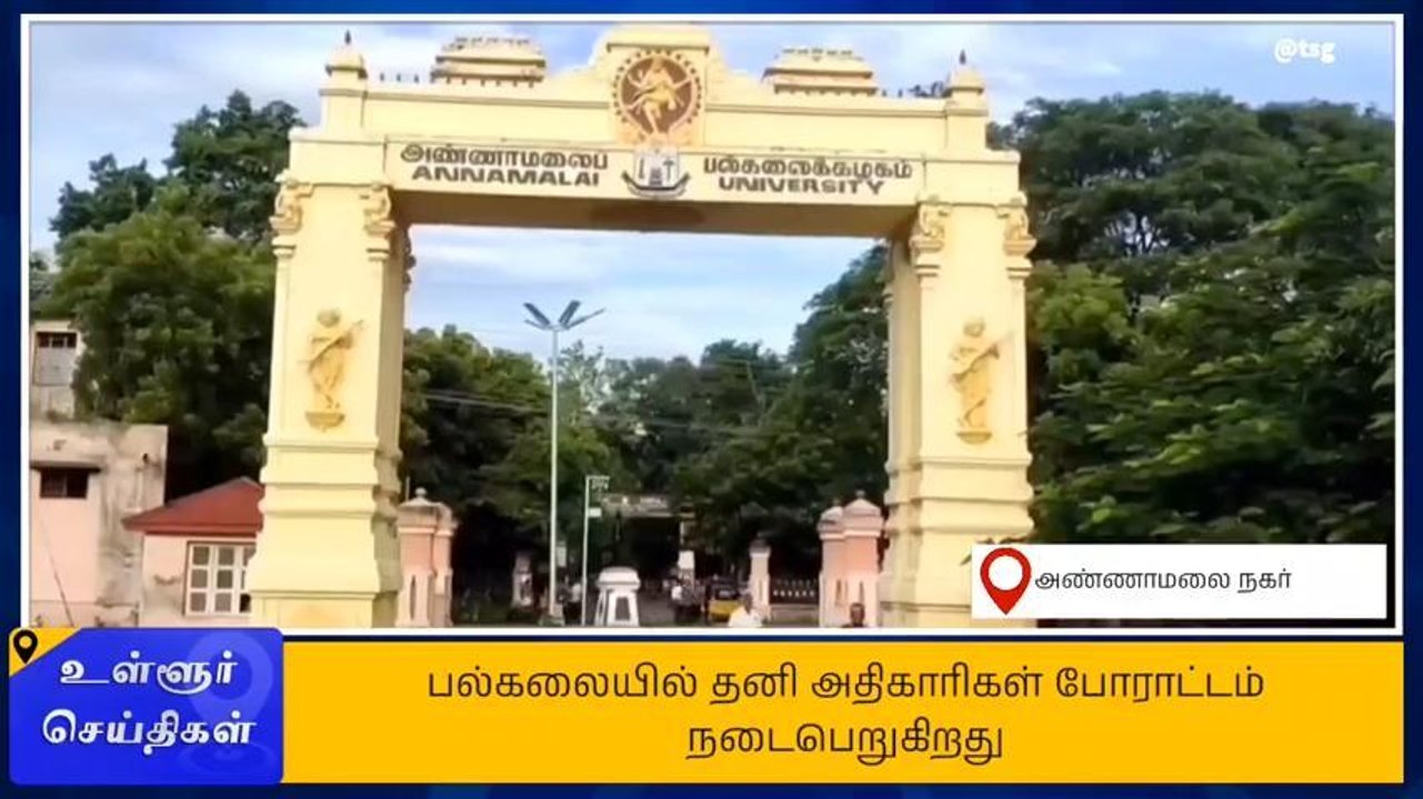 சிதம்பரம் அண்ணாமலை பல்கலையில் தனி அதிகாரிகள் போராட்டம் !
