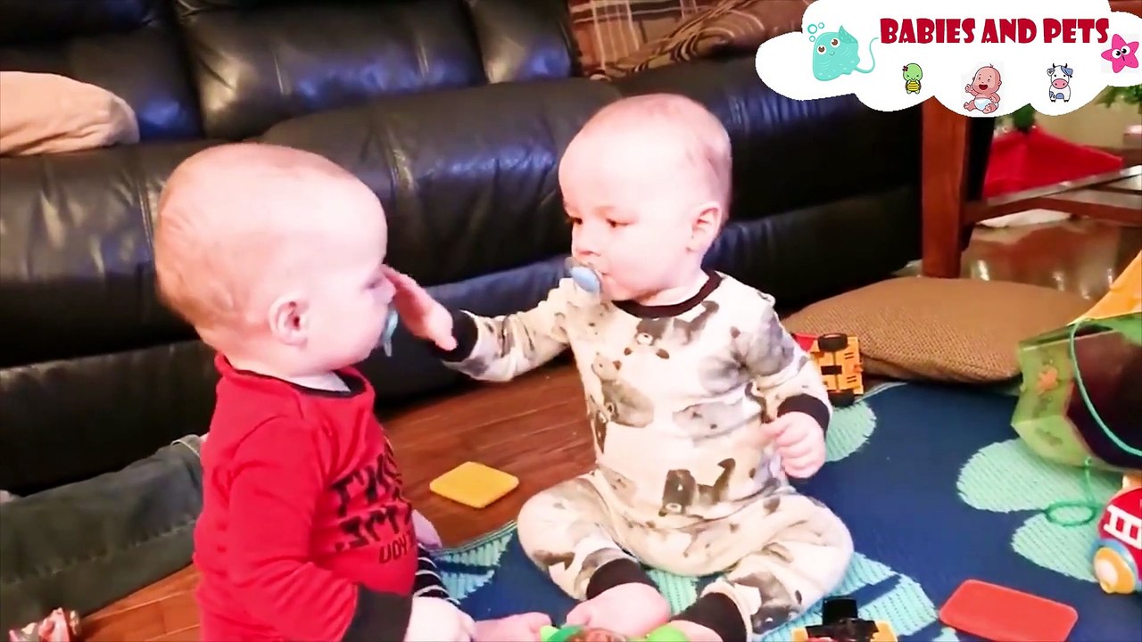 Baby Siblings Playing and Laughing Together  Fun and Fails Baby Siblings Playing Together