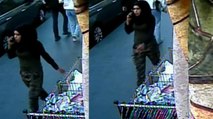 Kadın teröristin Esenler’de telefonla konuşarak ilerleyişi kamerada