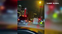 Başka sürücüler cep telefonu kamerasıyla kaydetti! İstanbul trafiğinde böyle görüntülendiler