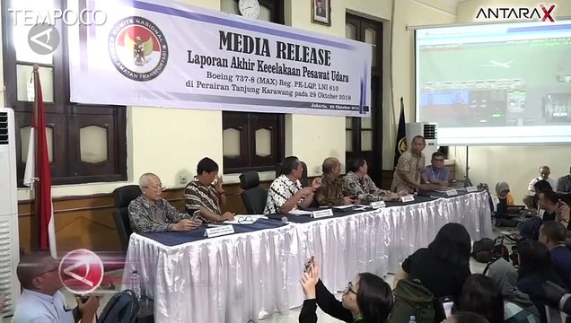 Setahun Jatuhnya Lion Air JT 610, KNKT Keluarkan Rekomendasi