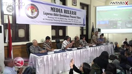 Setahun Jatuhnya Lion Air JT 610, KNKT Keluarkan Rekomendasi