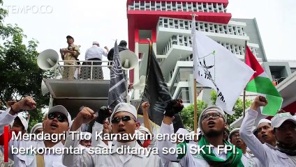 Soal Perpanjang Izin FPI, Mendagri: Kewenangan di Menko Polhukam