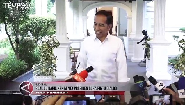 Soal Undang-Undang Baru, KPK Minta Presiden Buka Pintu Dialog