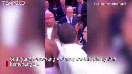 Momen Cemerlang Anthony Joshua Rayakan Kemenangan atas Andy Ruiz