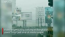 Puting Beliung Landa Bangkalan, Tumbangkan Pohon dan Tiang Listrik