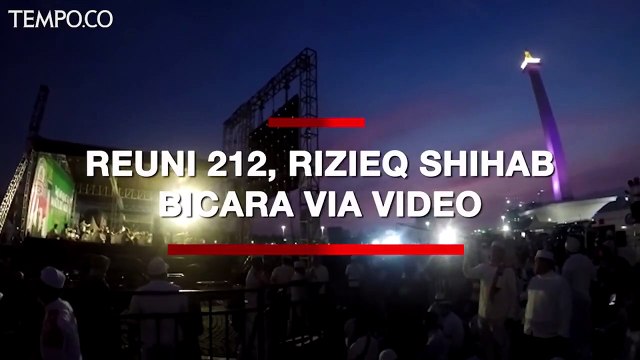 Reuni 212, Ada Agenda Teleconferrence Rizieq Shihab