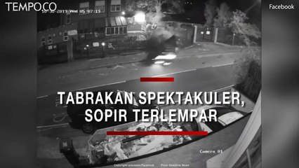 Tabrakan Spektakuler, Mobil Berguling-guling, Sopir Terlempar, Ini yang Terjadi