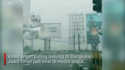 Puting Beliung Landa Bangkalan, Tumbangkan Pohon dan Tiang Listrik