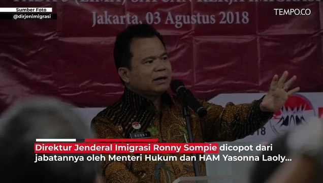 Dirjen Imigrasi Ronny Sompie Dicopot, Simak 5 Fakta Ini