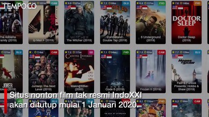 Indoxxi Tutup Layanan Streaming Film Per 1 Januari 2020