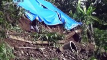 Detik-detik Talut Tebing di Magetan Longsor, Rusak Dua Rumah