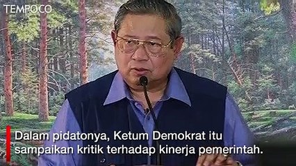 Sampaikan Pidato Refleksi, SBY Kritik Kinerja Pemerintah