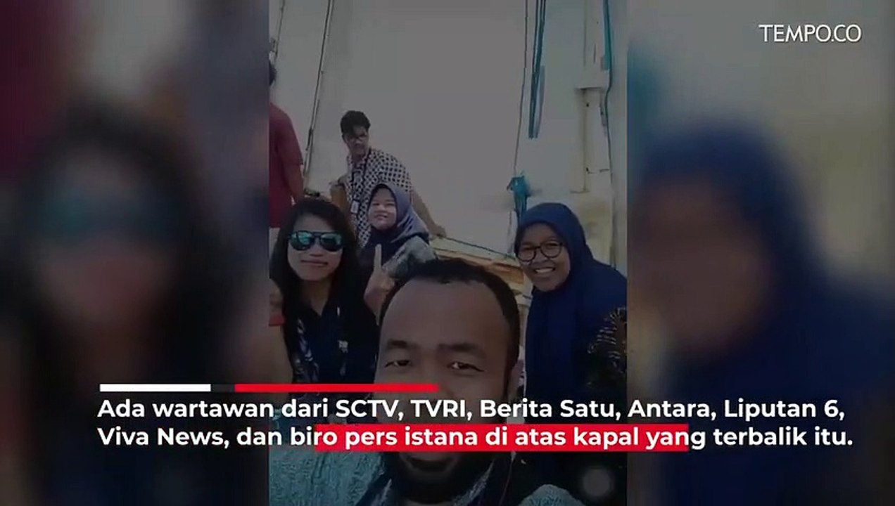 Kapal Rombongan Wartawan yang Ikut Jokowi ke Labuan Bajo Terbalik