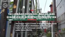 183 Jamaah Diisolasi, Masjid Jami Kebon Jeruk Disemprot Disinfektan