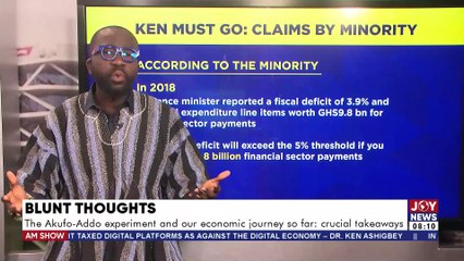 Blunt Thoughts: The Akufo Addo experiment and our economic journey so far; crucial takeaways - AM Show with Benjamin Akakpo on Joy News