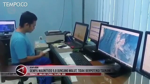 Gempa Magnitudo 5,8 Guncang Maluku Utara, Tidak Berpotensi Tsunami