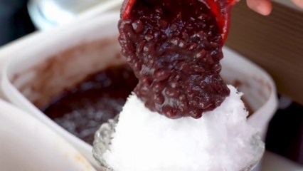 Grandma red bean sherbet - Korean Street Food