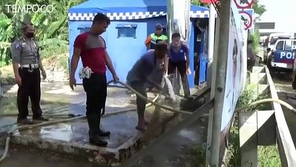 Kepolisian Buat Pos Jaga di Pintu Tol Merak Untuk Halau Pemudik