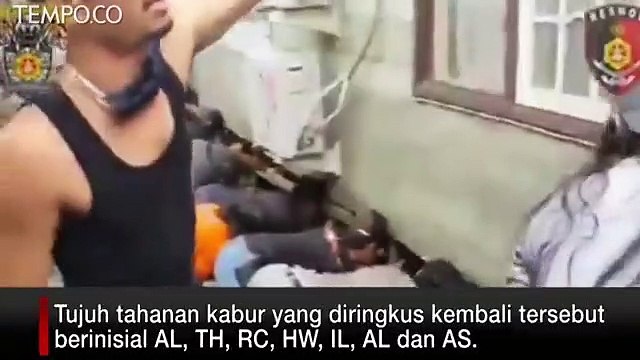 Menegangkan, Detik-detik 7 Tahanan yang Kabur Diringkus Polisi