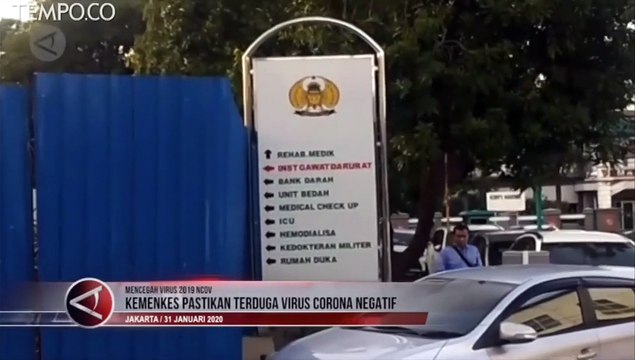 Kemenkes Pastikan Pasien Terduga Virus Corona Negatif