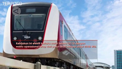 Tekan Penyebaran COVID-19, LRT Jakarta Batasi Layanan Operasional