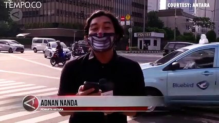 Begini Lalu Lintas Thamrin di Hari Pertama Transisi PSBB