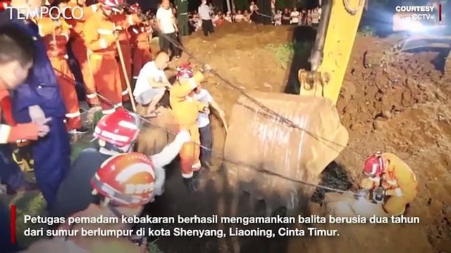 Petugas Damkar di Cina Selamatkan Balita dari Sumur Tabung