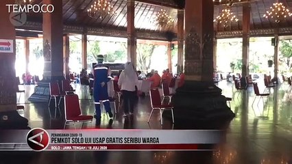 Pemkot Solo Menggelar Tes Usap Gratis COVID-19