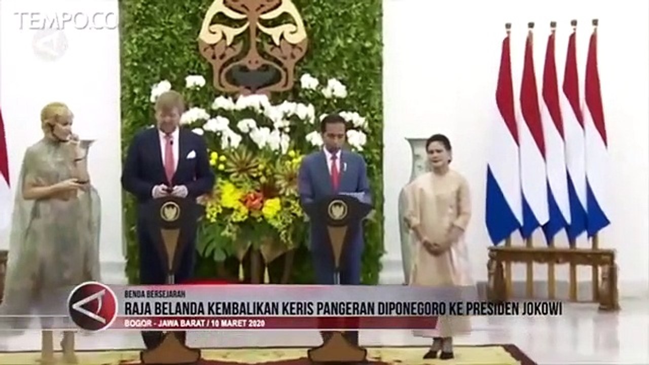 Raja Belanda Kembalikan Keris Pangeran Diponegoro ke Indonesia
