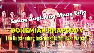 IS IT REAL ?? FOREIGN YOUTUBER CAN'T BELIEVE BAMBOO CAN PLAY BOHEMIAN RHAPSODY WELL - SAUNG ANGKLUNG UDJO REACTIONS